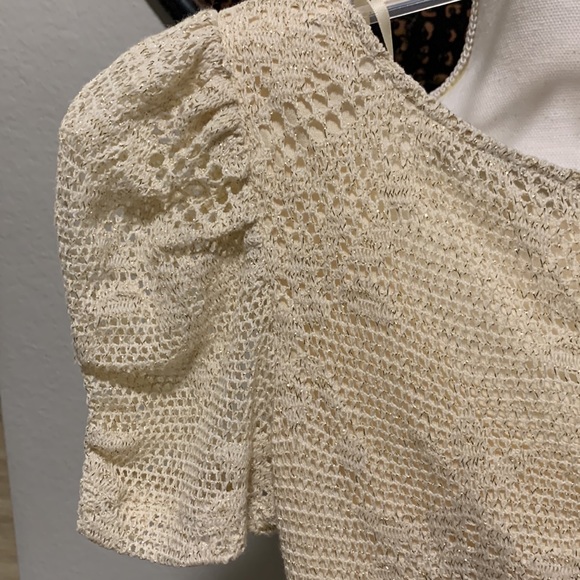 Vintage XX1 Gold Lace Mini Dress NWOT - Picture 4 of 6